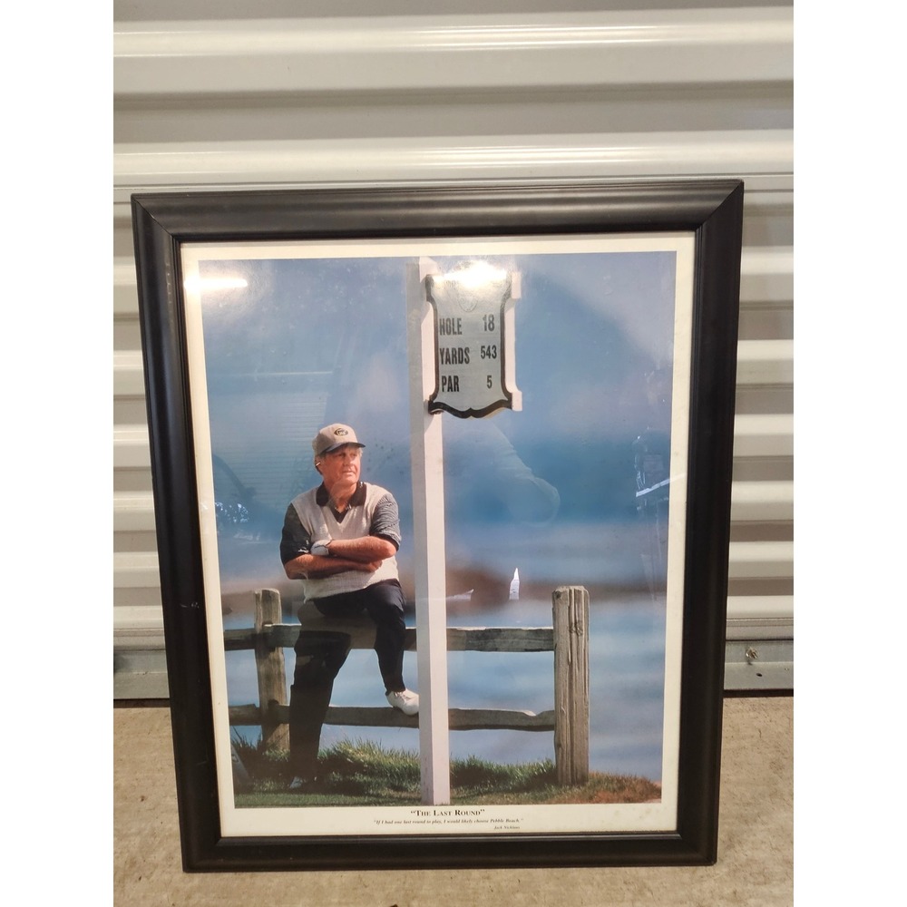 Jack Nicklaus The Last Round Pebble Beach Framed Golf Print Sports Memorabilia